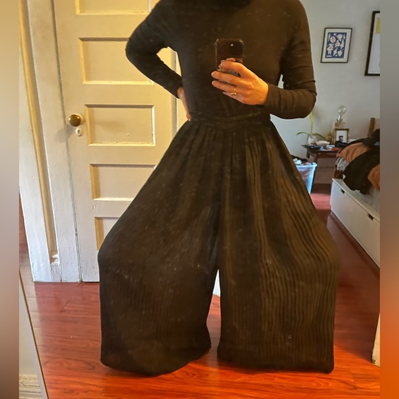 Vintage wide leg sheet pleated pants - Picture 6 of 6